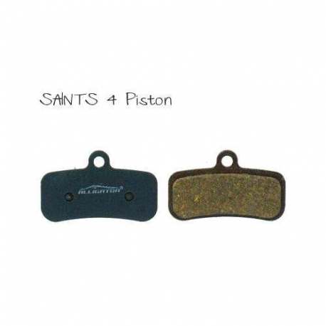 Coppia Pastiglie Semi Metalliche Alligator Per Shimano Saints 4 Piston Coppia Pastiglie Semi Metalliche Alligator Per Shimano Saints 4 Piston