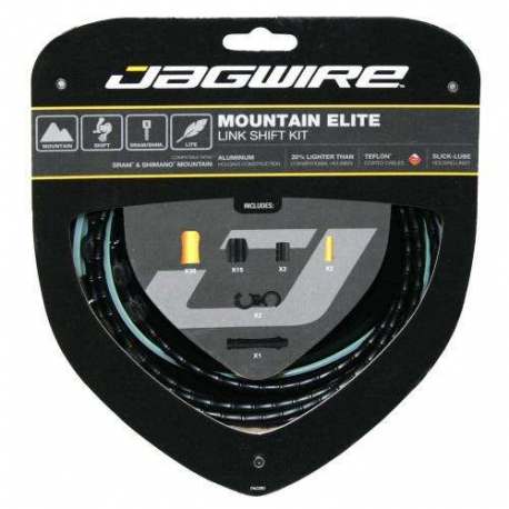 Kit Mountain Guaina di Connettori Alluminio e Cavo Cambio Nero Kit Mountain Guaina di Connettori Alluminio e Cavo Cambio Nero